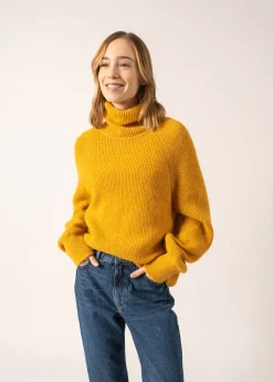 Saint James Jumpers, Cardigans, Jackets*Albertville Alpaca Roll-neck Jumper Ambre