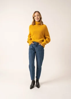 Saint James Jumpers, Cardigans, Jackets*Albertville Alpaca Roll-neck Jumper Ambre