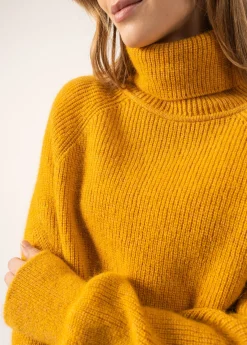 Saint James Jumpers, Cardigans, Jackets*Albertville Alpaca Roll-neck Jumper Ambre