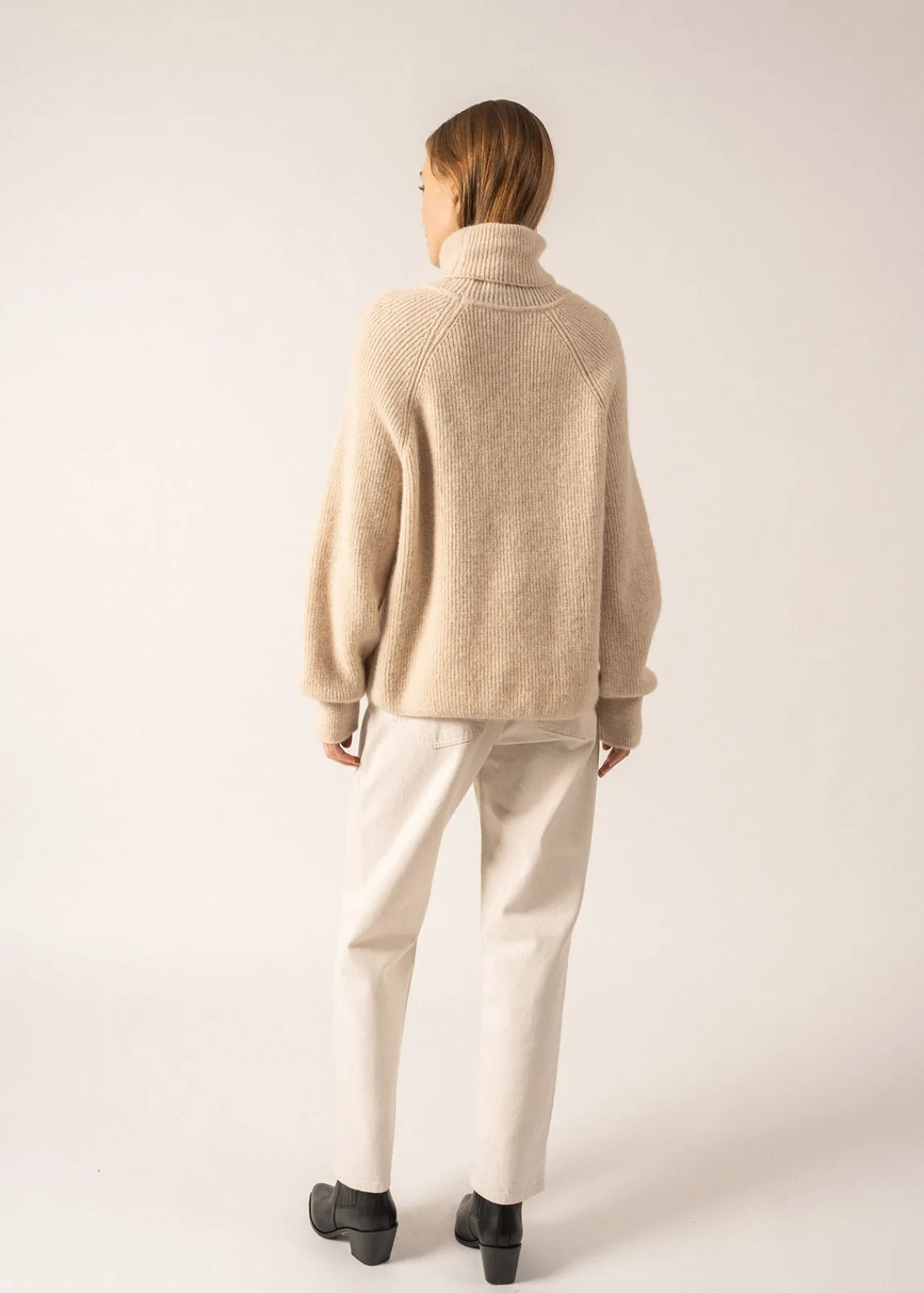 Saint James Jumpers, Cardigans, Jackets*Albertville Alpaca Roll-neck Jumper Ecume