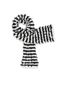 Saint James Accessories*Alvéole Long Honeycomb Effect Scarf Ecume/navy