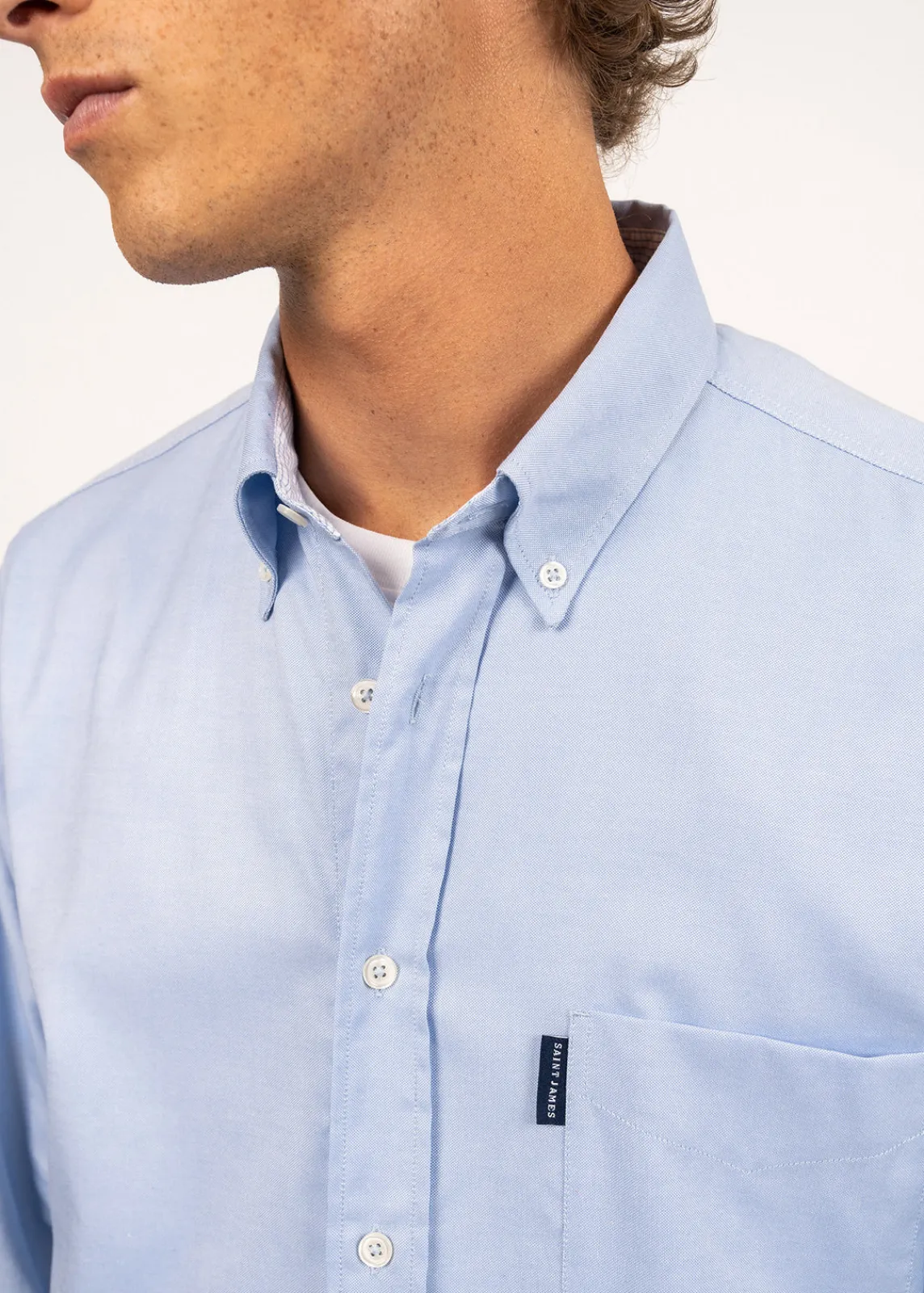 Saint James Shirts*Amboise long sleeve shirt Ciel
