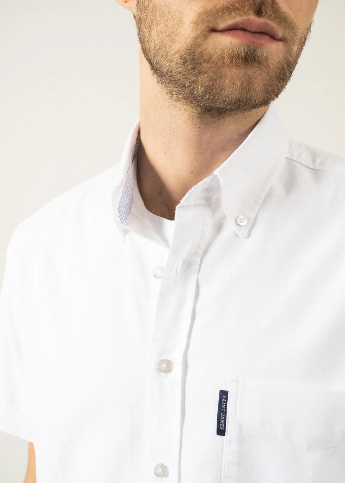 Saint James Shirts*Amboise short sleeve shirt Blanc