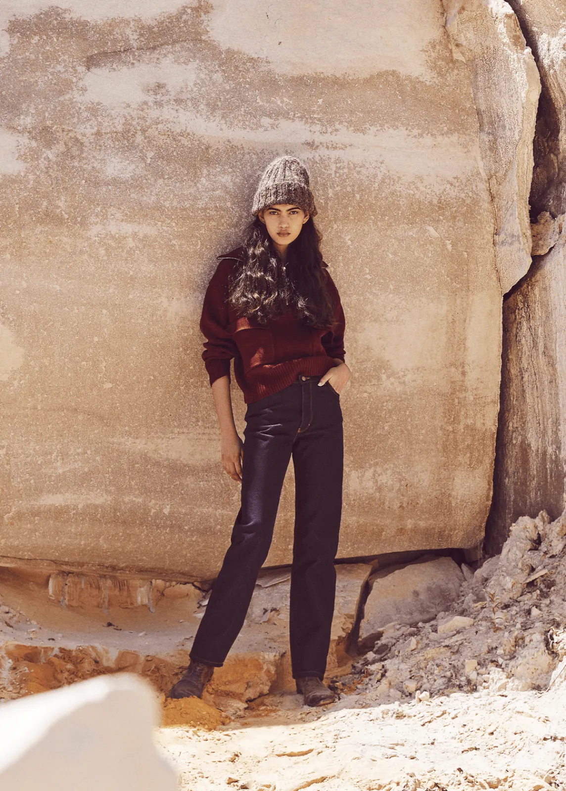 Saint James Trousers & Shorts*Apolline Mérinos straight jeans Marine