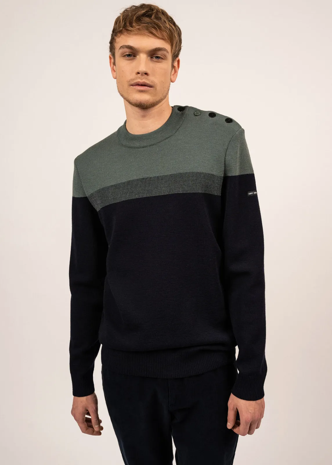 Saint James Sailor Jumpers|Sailor Jumpers*Aquitaine sailor jumper Marine/vegetal