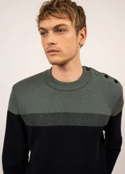 Saint James Sailor Jumpers|Sailor Jumpers*Aquitaine sailor jumper Marine/vegetal