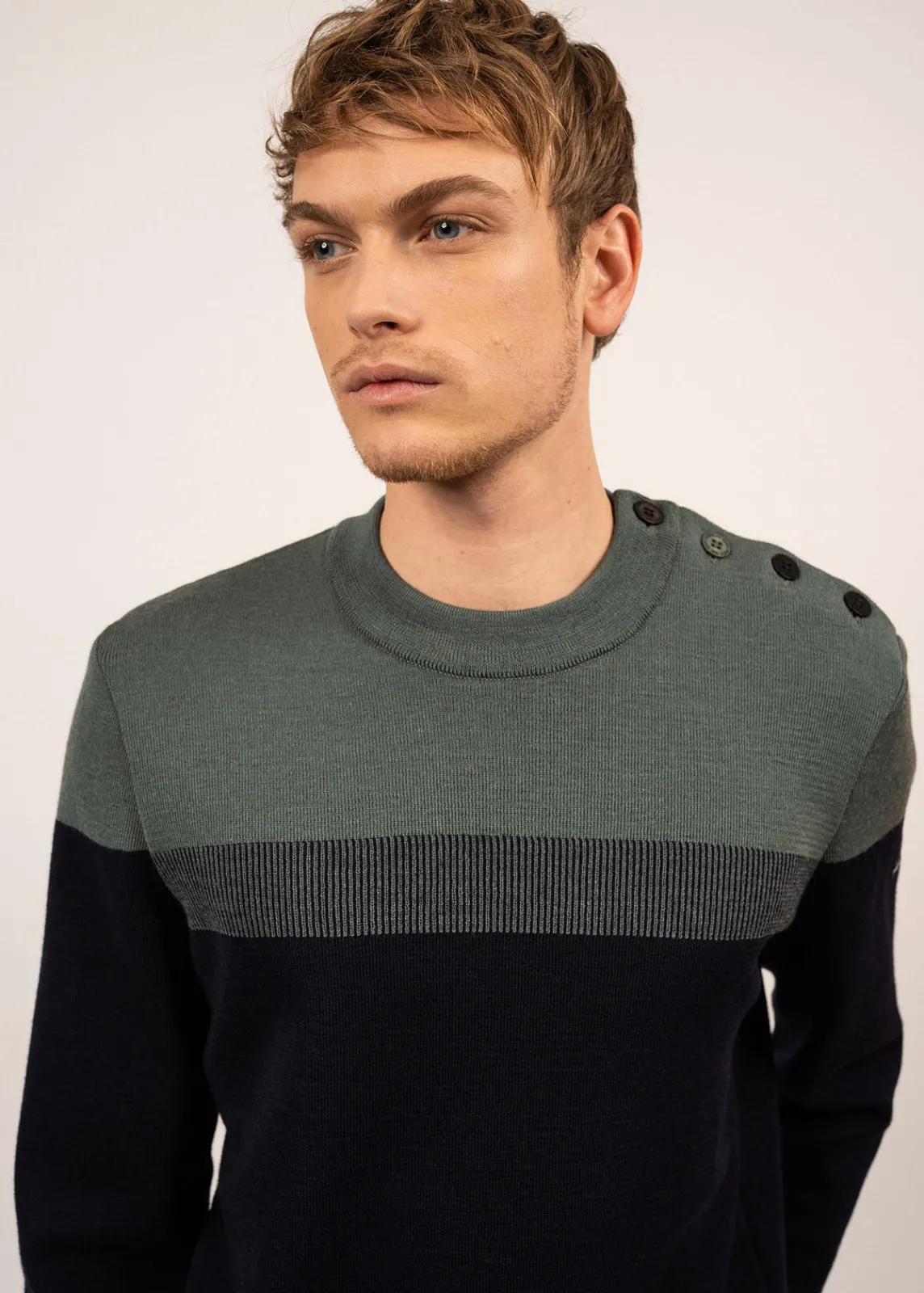 Saint James Sailor Jumpers|Sailor Jumpers*Aquitaine sailor jumper Marine/vegetal