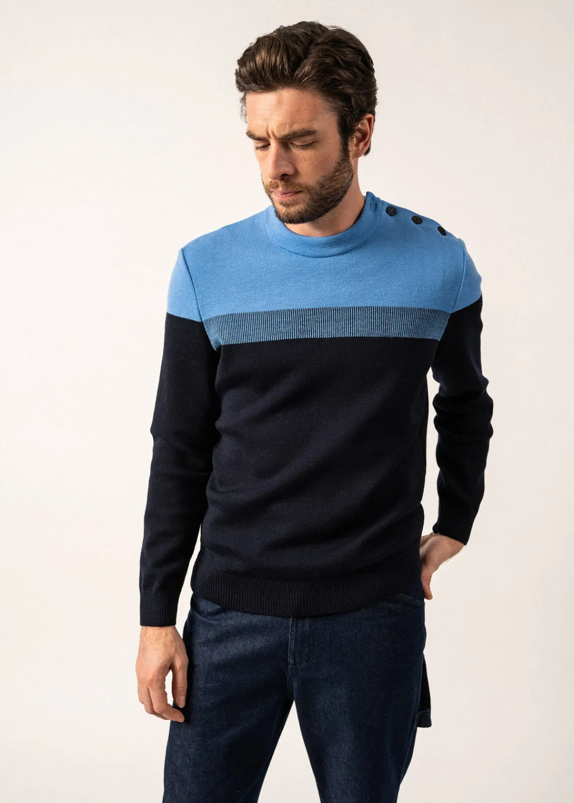 Saint James Sailor Jumpers|Sailor Jumpers*Aquitaine sailor jumper Marine/oxygene