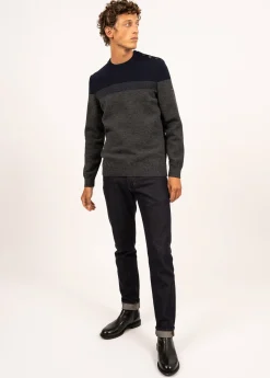 Saint James Sailor Jumpers|Sailor Jumpers*Aquitaine sailor jumper Gris/marine