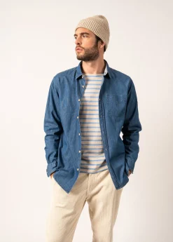 Saint James Shirts*Ayden Lightweight Shirt Denim