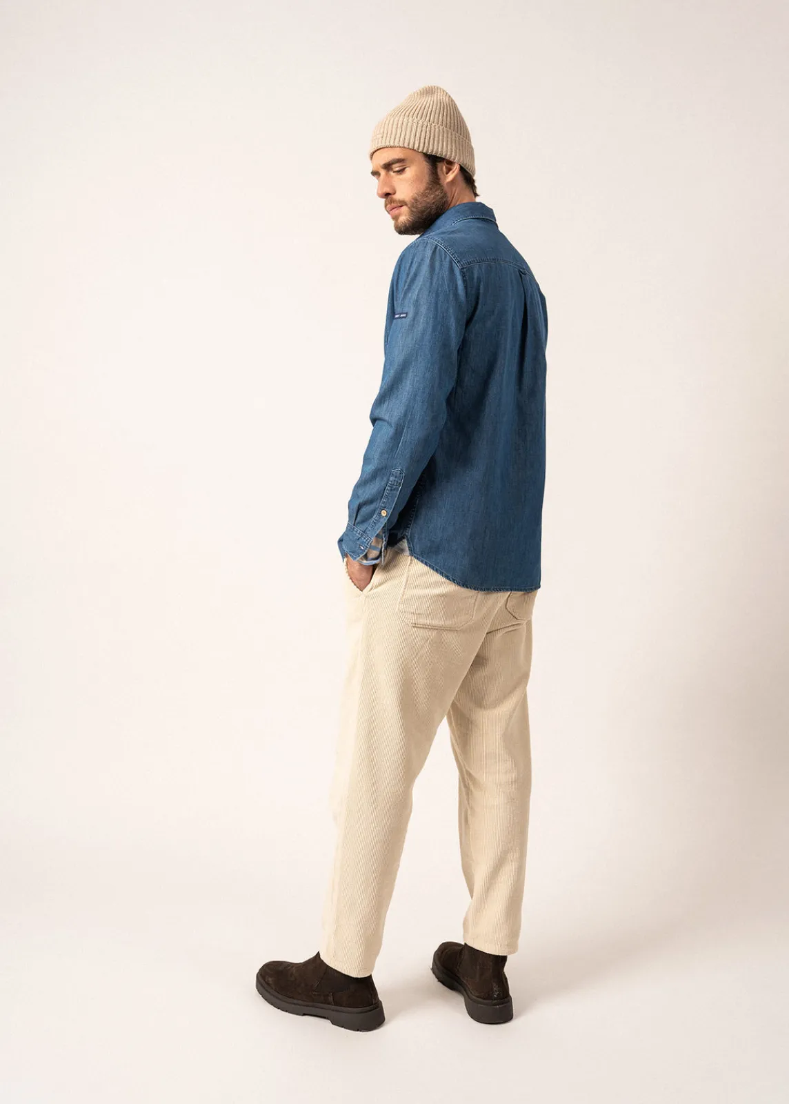 Saint James Shirts*Ayden Lightweight Shirt Denim
