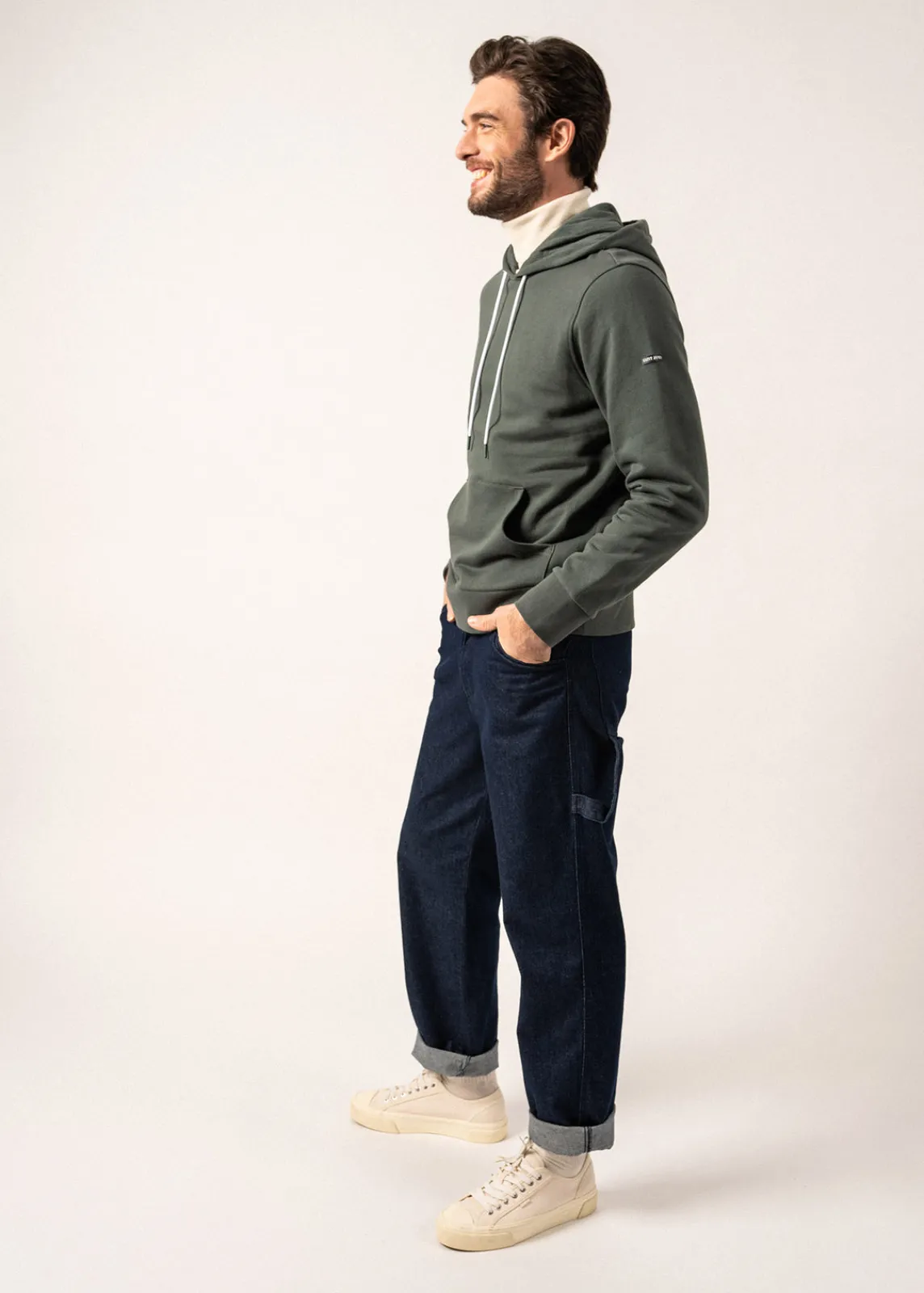 Saint James Jumpers & Cardigans*Benji hooded sweatshirt Vegetal