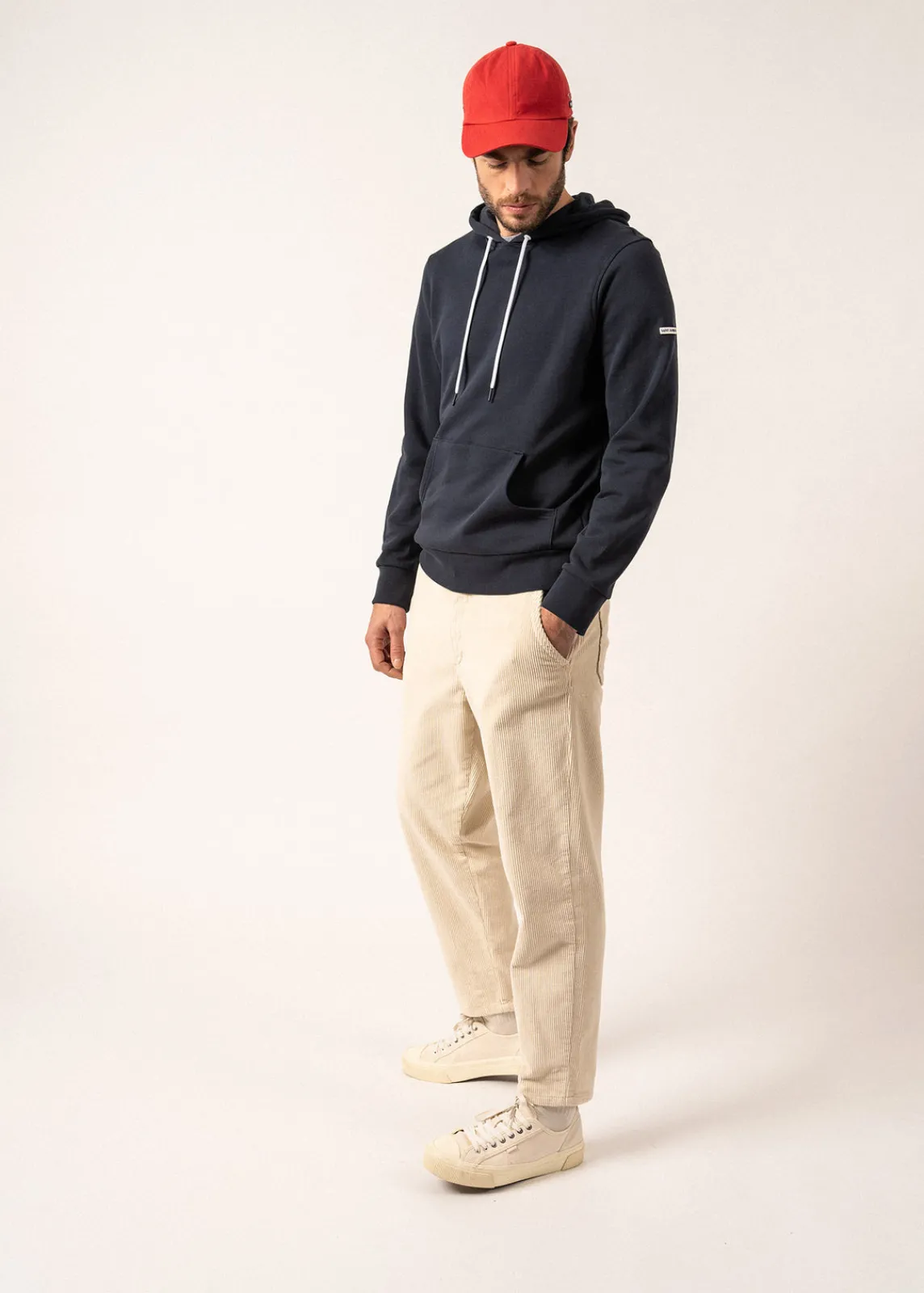 Saint James Jumpers & Cardigans*Benji hooded sweatshirt Amiral