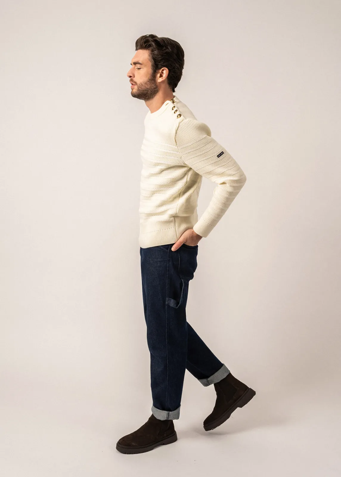Saint James Sailor Jumpers|Sailor Jumpers*Binic Cap Striped Sailor Jumper Ecume