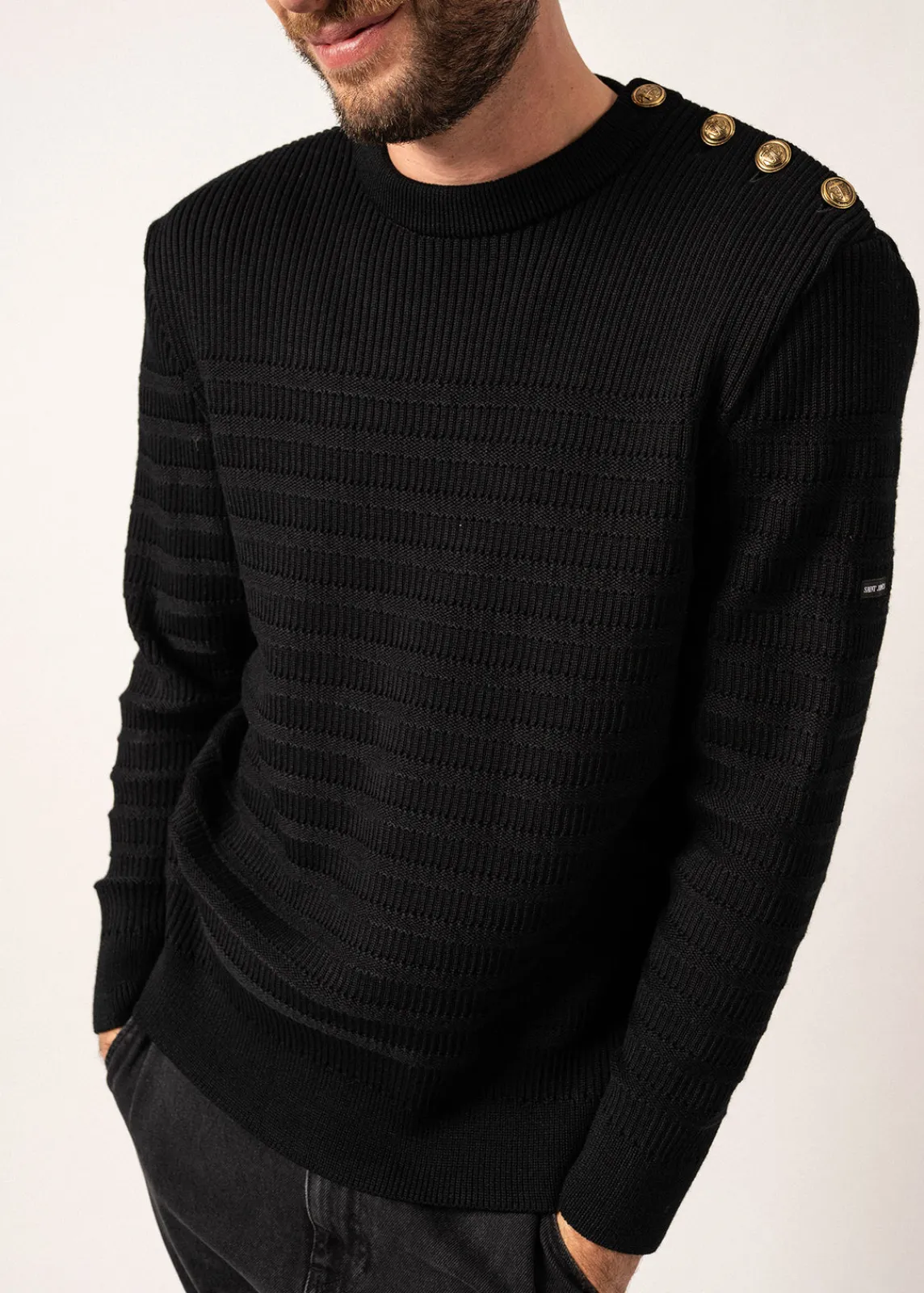 Saint James Sailor Jumpers|Sailor Jumpers*Binic Cap Striped Sailor Jumper Noir