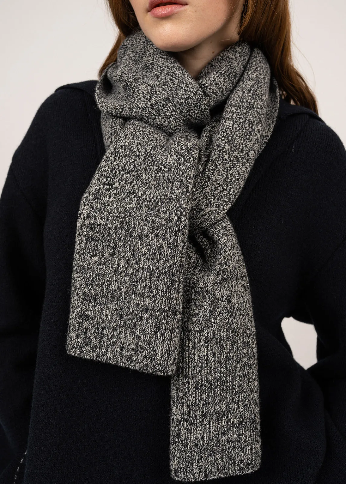 Saint James Scarves*Bréauté wool scarf Navy/ecru