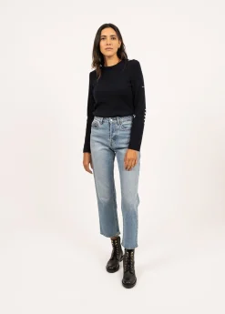 Saint James Sailor Jumpers|Sailor Jumpers*Bregançon plain sailor jumper Navy