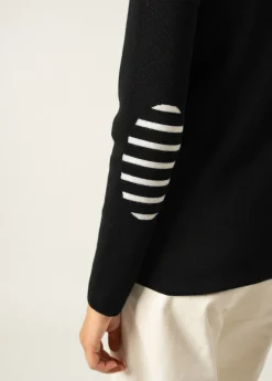 Saint James Sailor Jumpers|Sailor Jumpers*Bregançon plain sailor jumper Noir