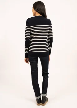 Saint James Sailor Jumpers|Sailor Jumpers*Bregançon striped sailor jumper Navy/ecume
