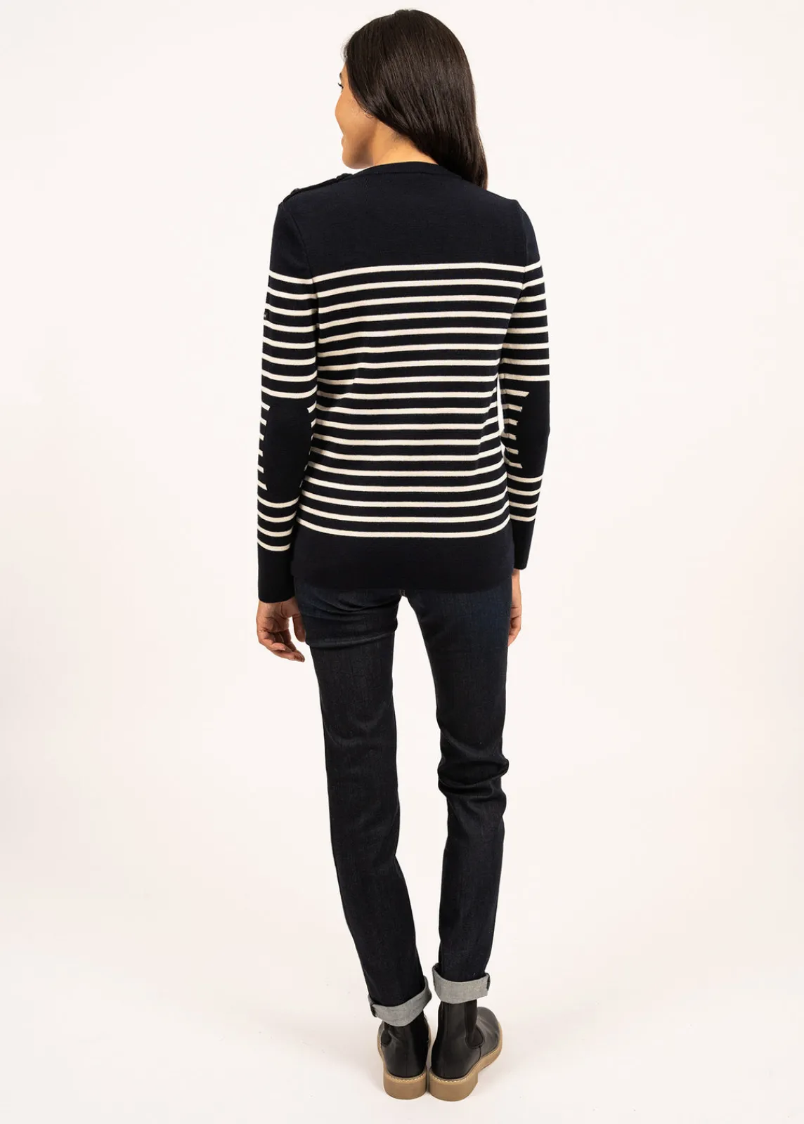 Saint James Sailor Jumpers|Sailor Jumpers*Bregançon striped sailor jumper Navy/ecume