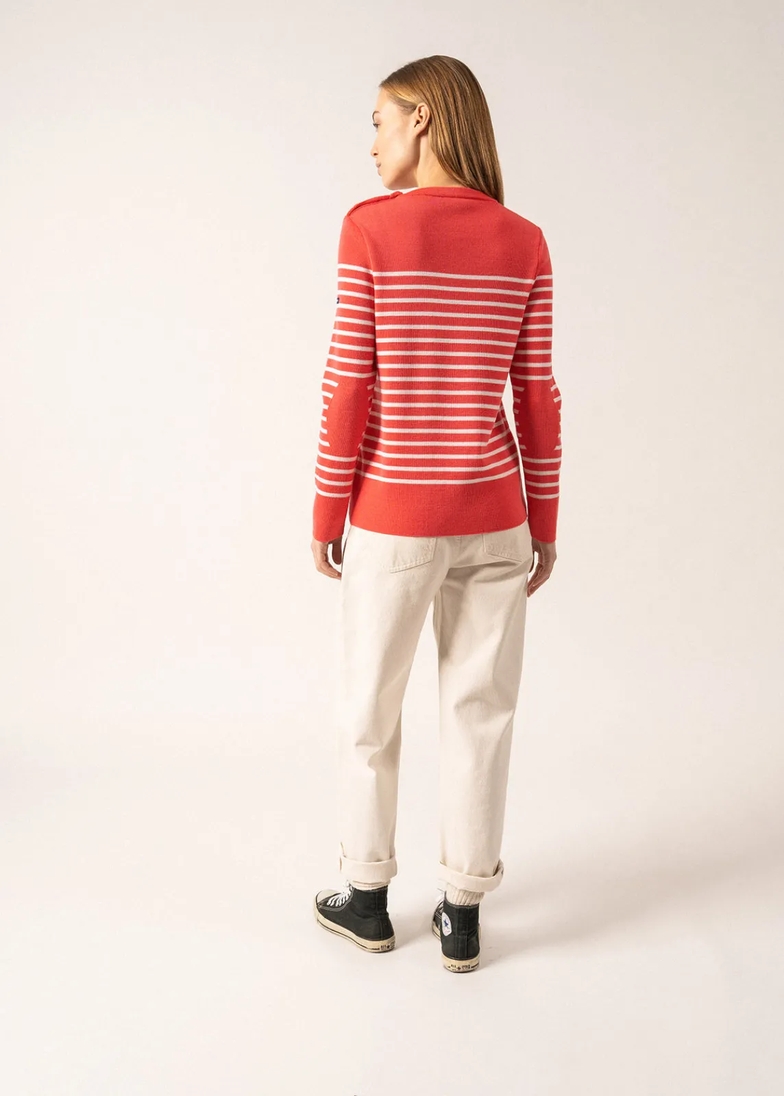 Saint James Sailor Jumpers|Sailor Jumpers*Bregançon striped sailor jumper Doly/blanc