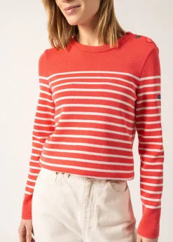 Saint James Sailor Jumpers|Sailor Jumpers*Bregançon striped sailor jumper Doly/blanc