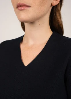 Saint James Jumpers, Cardigans, Jackets*Brehat V neck jumper Navy
