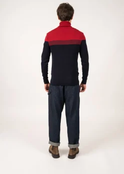 Saint James Jumpers & Cardigans*Bretagne Roulé sailor jumper Marine/persan