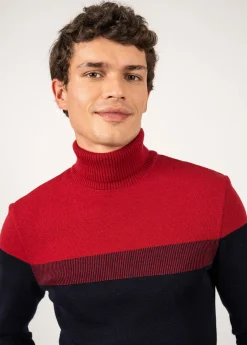 Saint James Jumpers & Cardigans*Bretagne Roulé sailor jumper Marine/persan