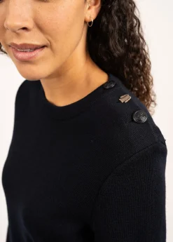 Saint James Sailor Jumpers|Sailor Jumpers*Brégançon Normandy jumper Navy/multico