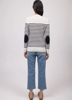 Saint James Sailor Jumpers|Sailor Jumpers*Brégançon striped sailor jumper Blanc/navy/navy