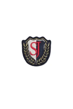 Saint James Brooches*Campus Brooch Navy/tulipe