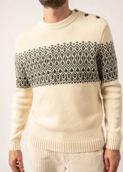 Saint James Sailor Jumpers|Sailor Jumpers*Cancale Escapade Sailor Jumper Ecume/vegetal