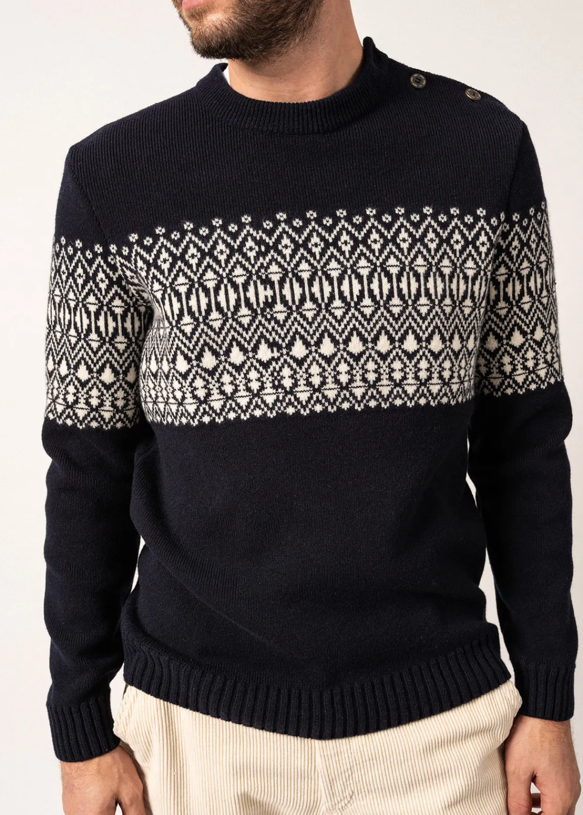 Saint James Sailor Jumpers|Sailor Jumpers*Cancale Escapade Sailor Jumper Navy/ecume