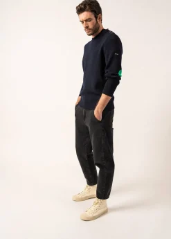 Saint James Sailor Jumpers|Sailor Jumpers*Cancale plain sailor jumper Marine/trefle