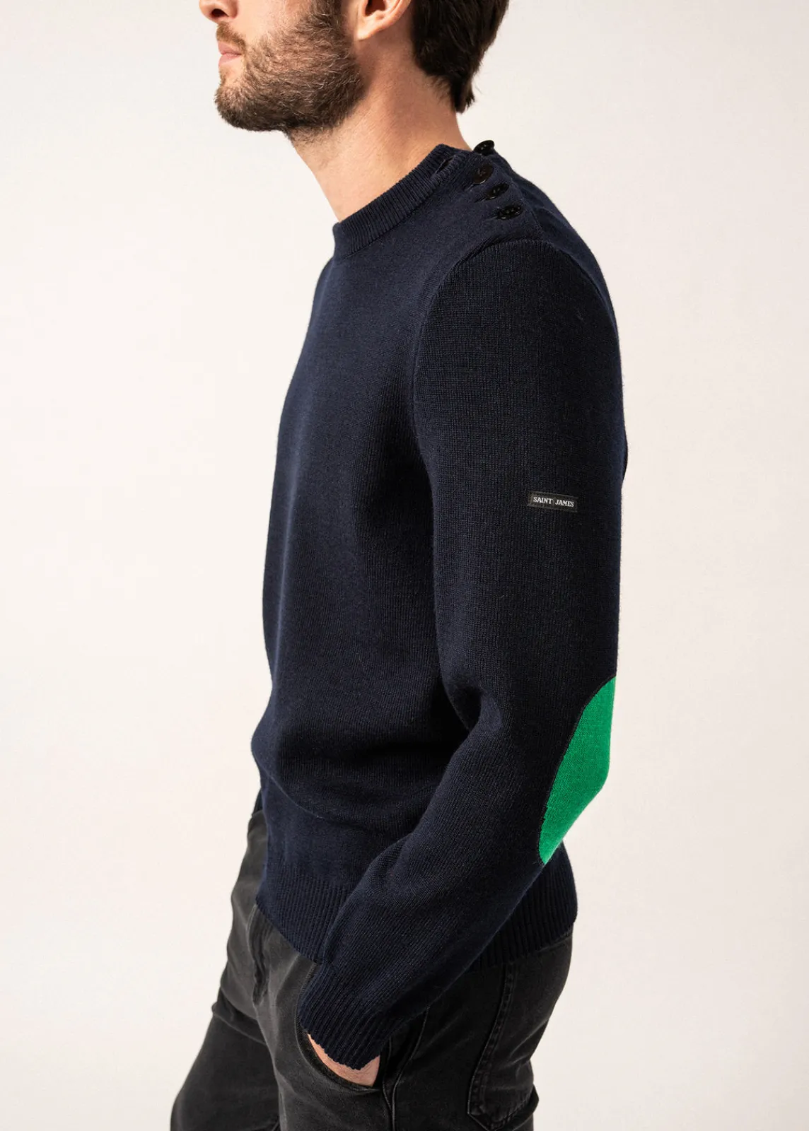 Saint James Sailor Jumpers|Sailor Jumpers*Cancale plain sailor jumper Marine/trefle