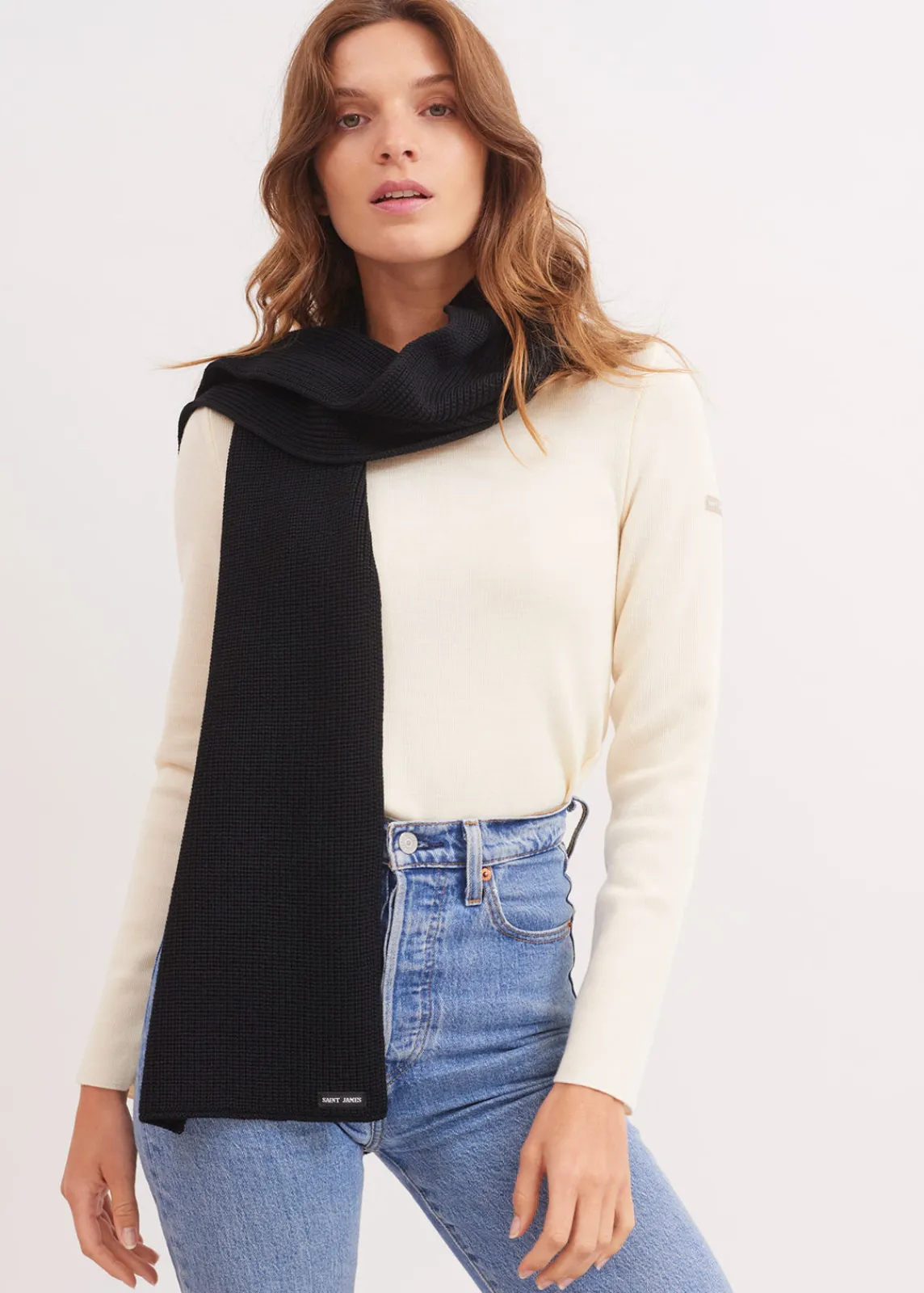 Saint James Accessories*Canoe scarf Noir