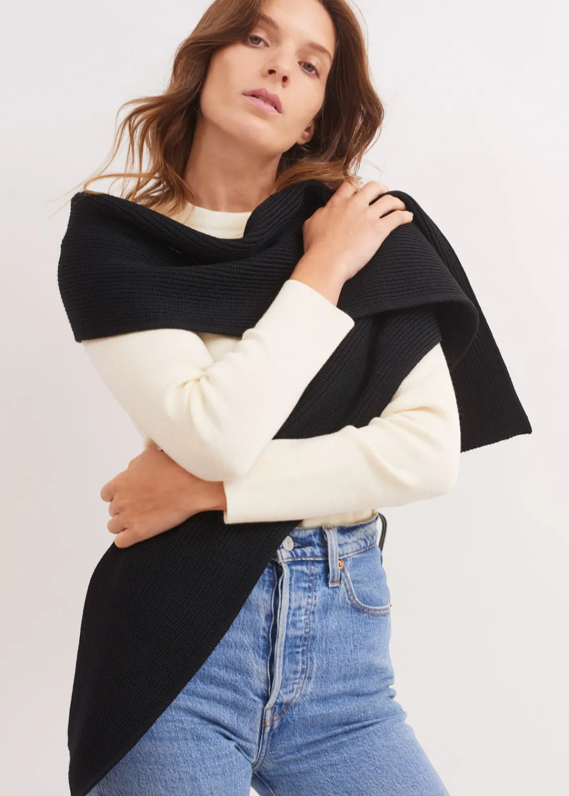 Saint James Accessories*Canoe scarf Noir