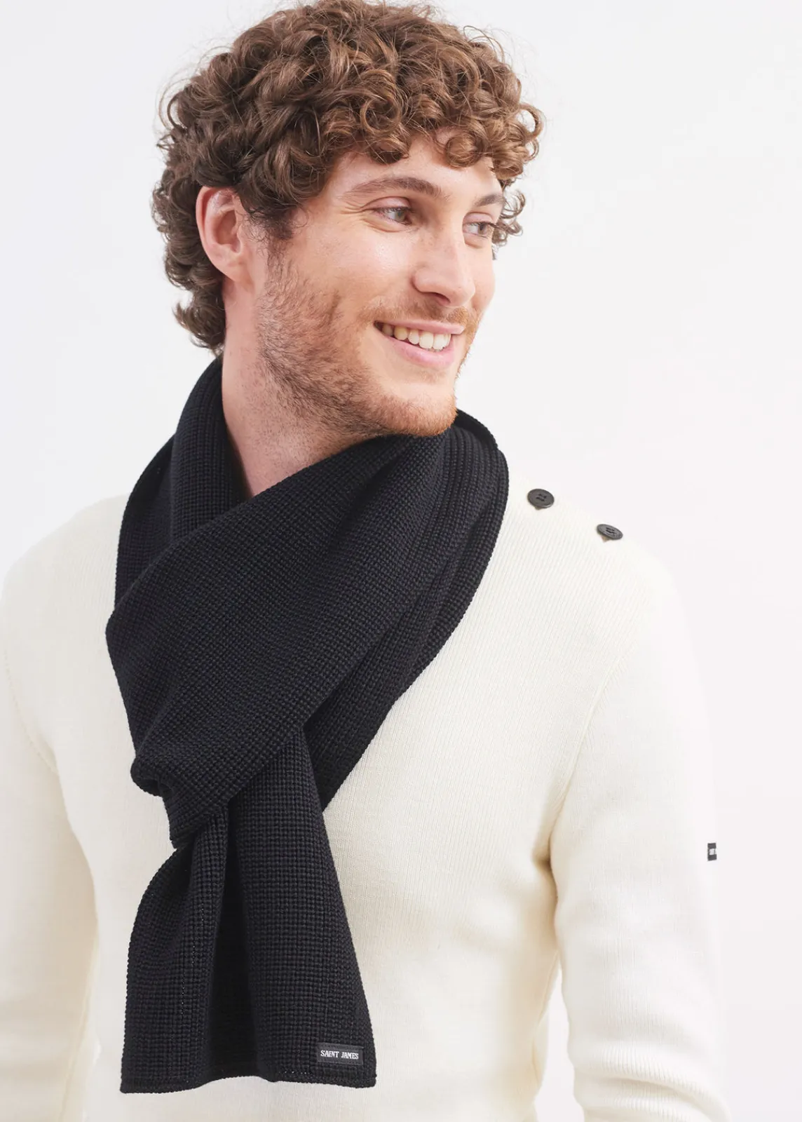 Saint James Accessories*Canoe scarf Noir