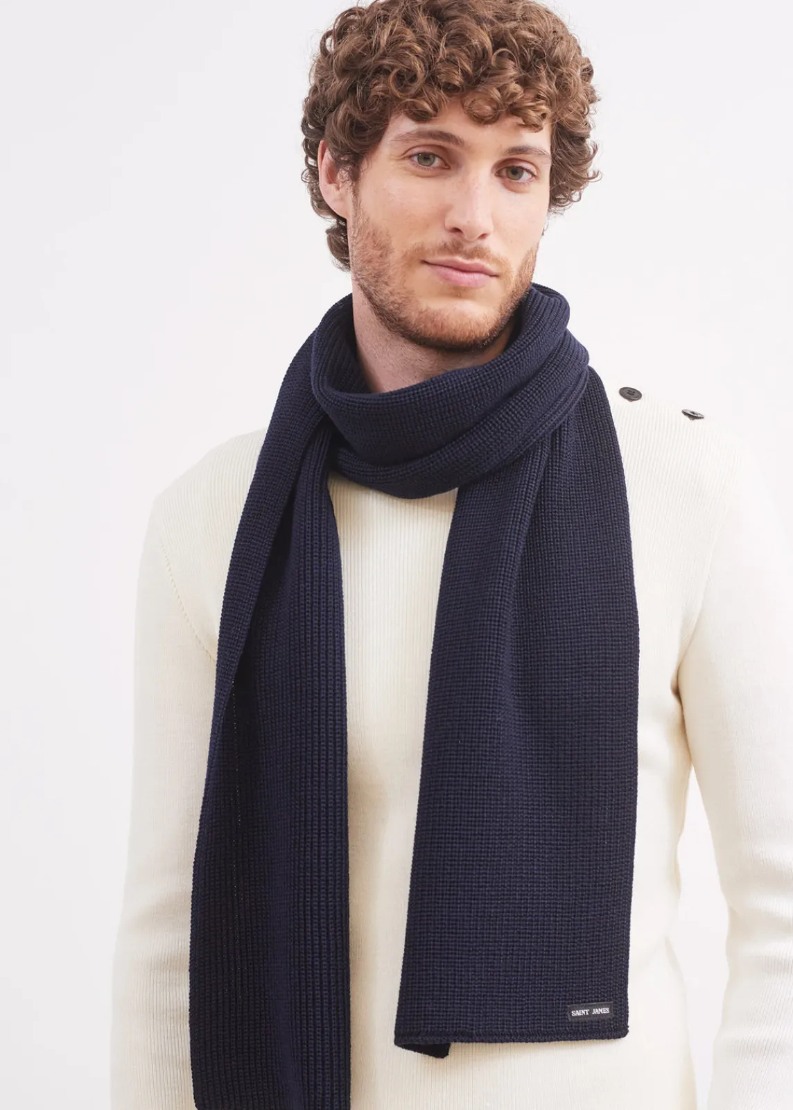 Saint James Accessories*Canoe scarf Navy