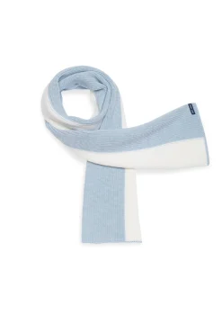 Saint James Scarves*Canoe Two-tone Wool Scarf Cielchine/blanc