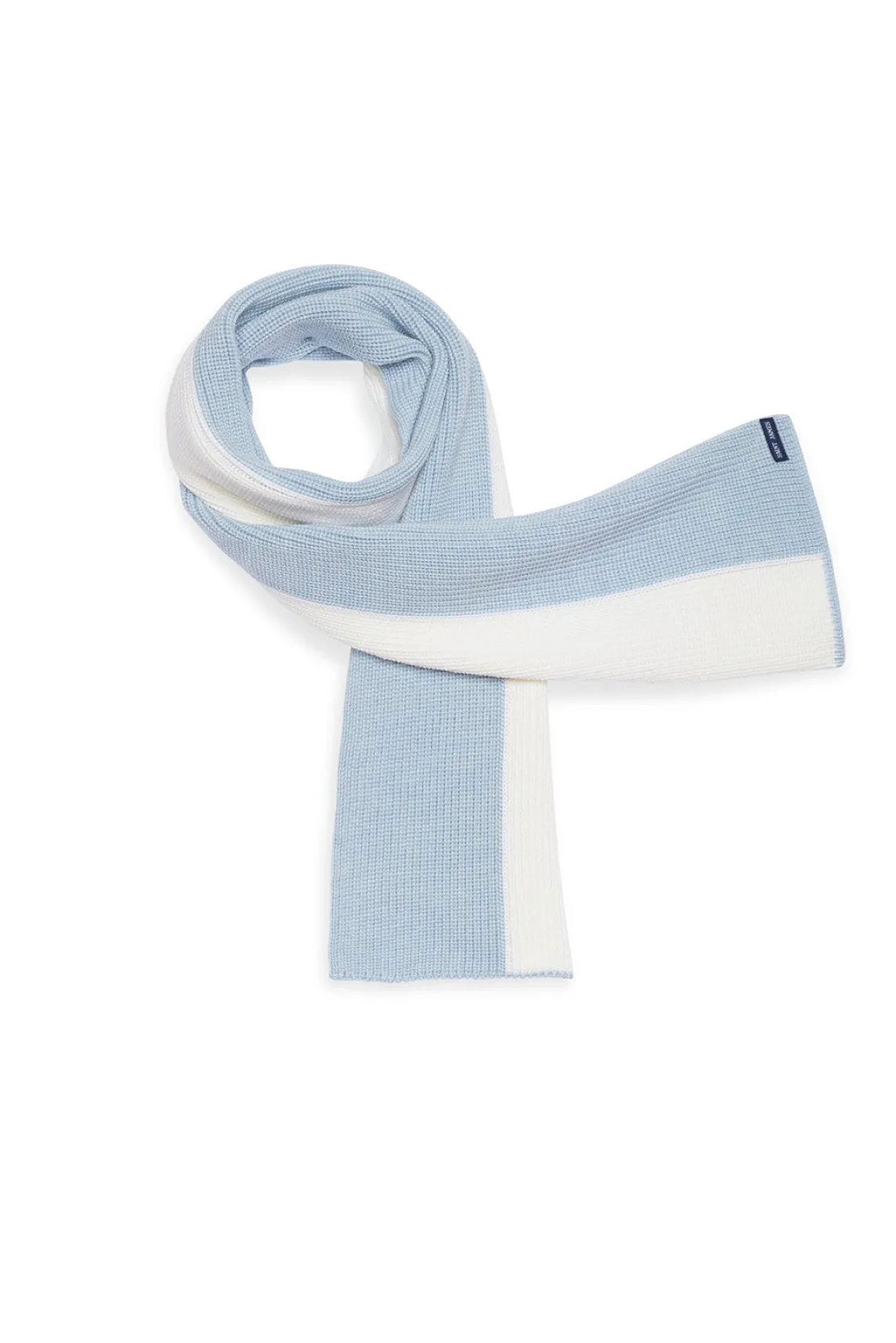 Saint James Accessories*Canoe Two-tone Wool Scarf Cielchine/blanc