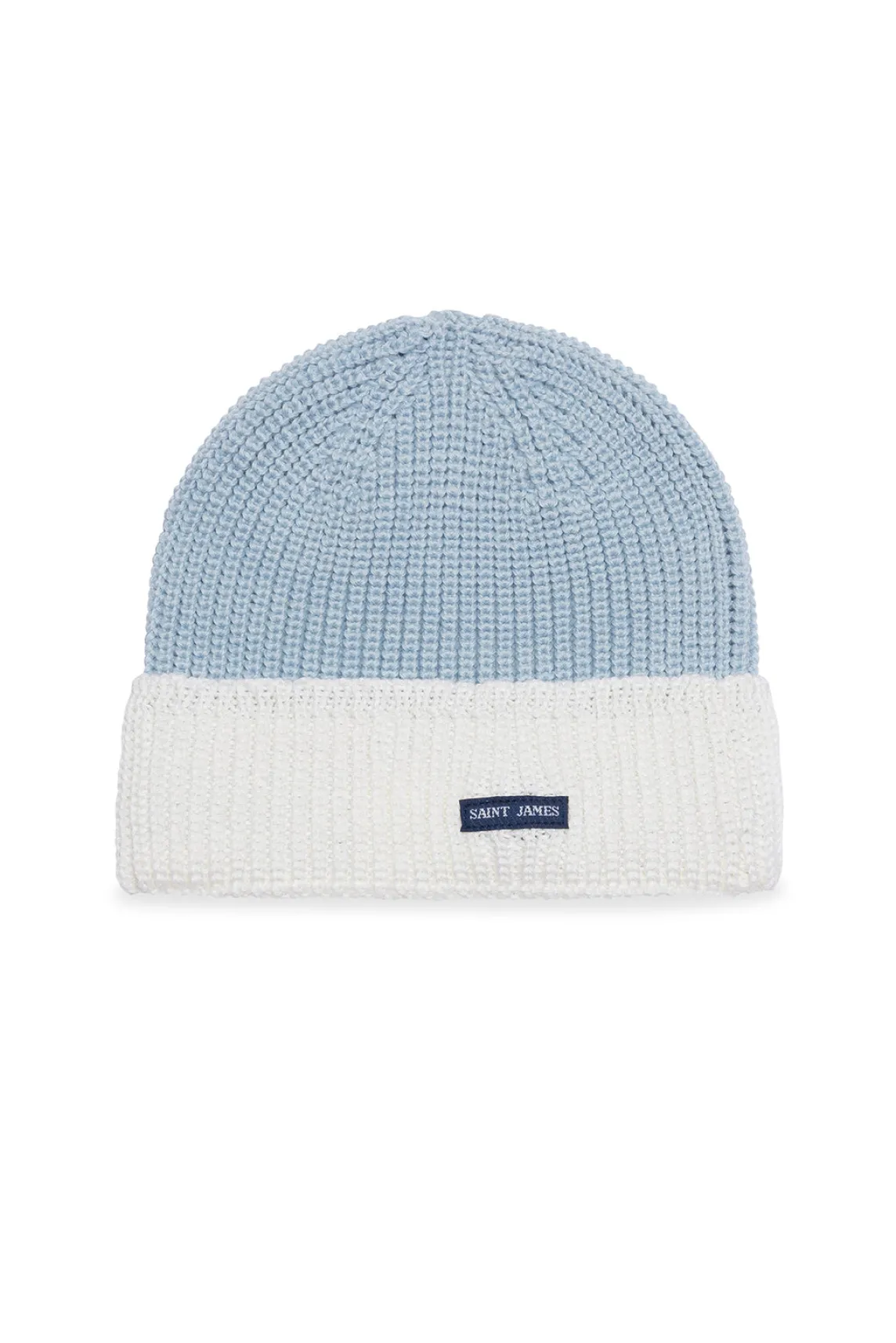 Saint James Hats & Beanies*Canot Two-tone Wool Beanie Cielchine/blanc