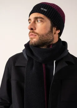 Saint James Hats & Beanies*Canot Two-tone Wool Beanie Prune/navy
