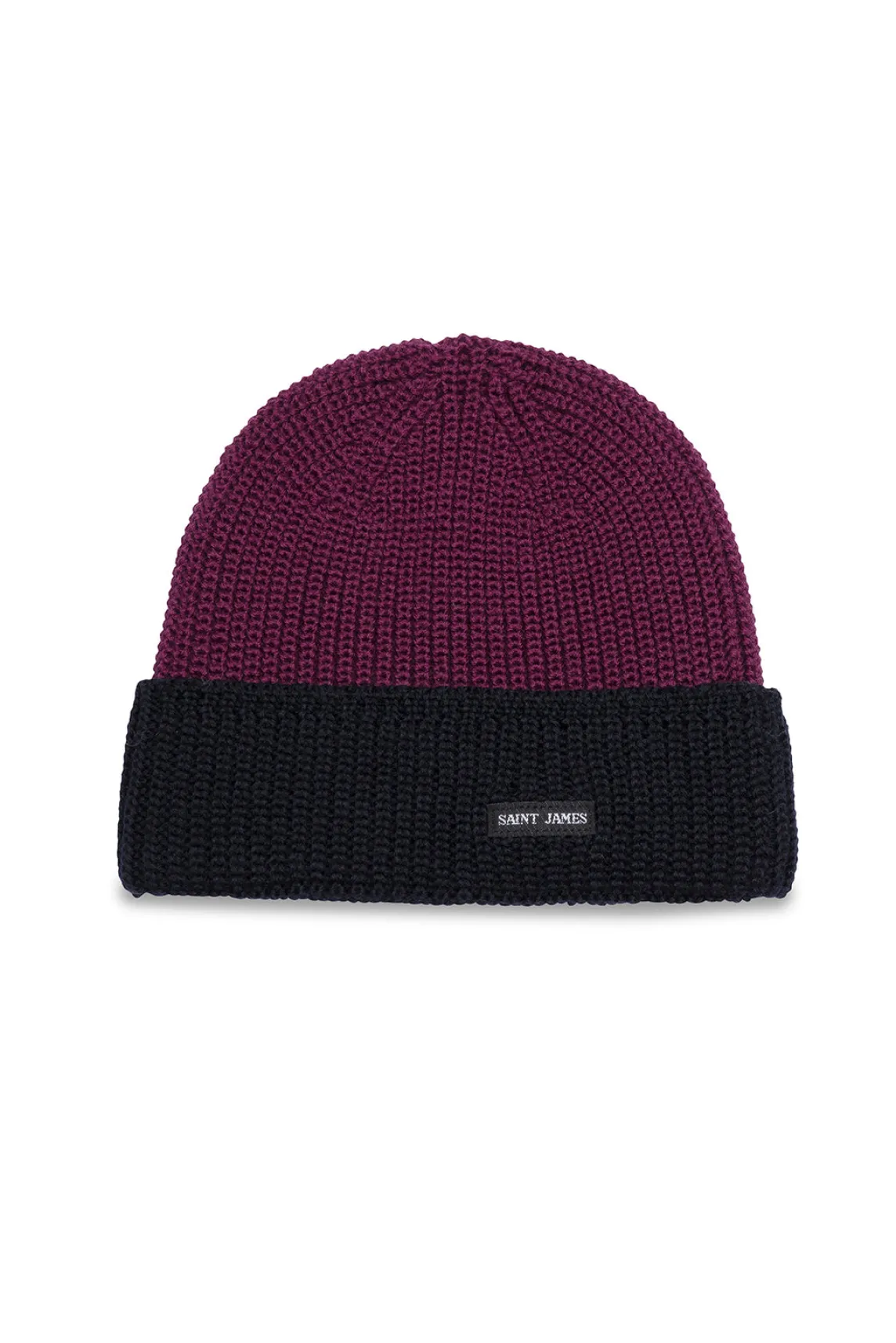 Saint James Hats & Beanies*Canot Two-tone Wool Beanie Prune/navy