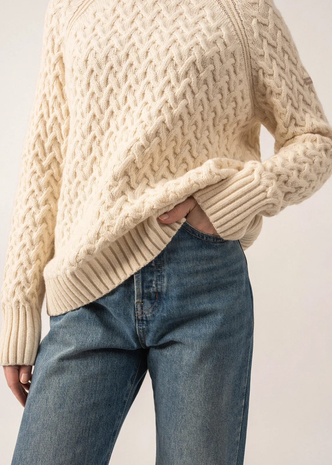 Saint James Jumpers, Cardigans, Jackets*Cardiff High Neck Jumper Ecume