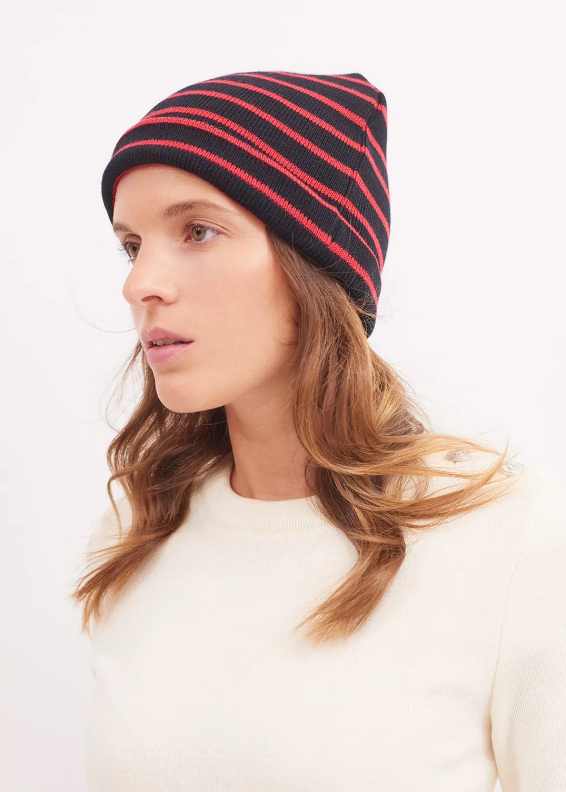 Saint James Hats & Beanies*Cartier striped sailor hat Navy/tulipe