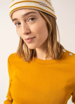 Saint James Hats & Beanies*Cartier striped sailor hat Ecume/ambre