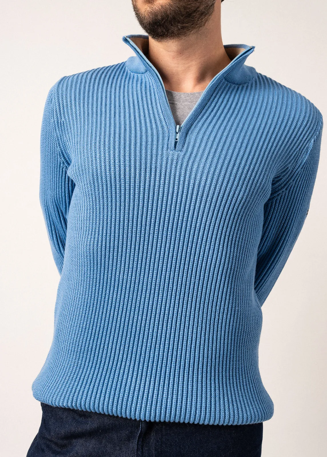 Saint James Jumpers & Cardigans*Chamrousse Truck-collar Jumper Oxygene/beige