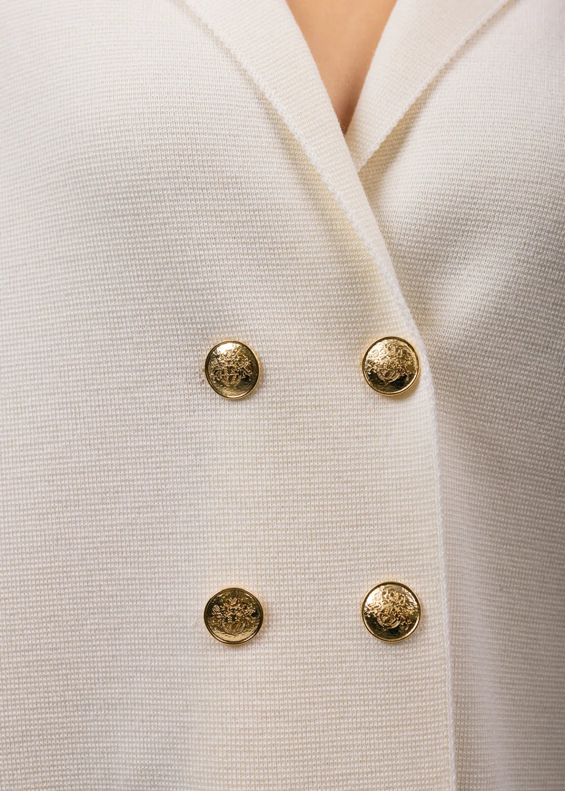 Saint James Jumpers, Cardigans, Jackets*Charente wool blazer Blanc